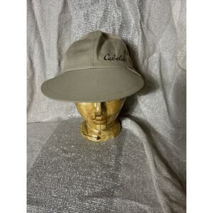 Cabela Sun Fishing Hat Mesh Back W Neck Cover Tan Pre-owned Size Medium Vintage